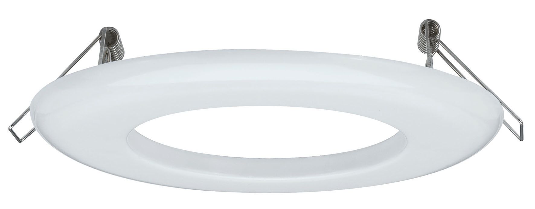 Ronde witte kunststof inbouwframe met metalen veren voor LED-inbouwspots