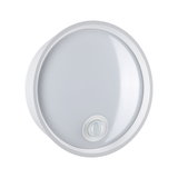 Plafonnier LED rond blanc avec détecteur de mouvement en plastique pour intérieur