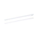Two white aluminum LED light bars for modern indoor lighting and energy-efficient illumination.