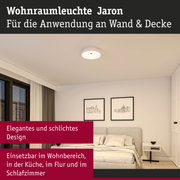 Weiße Wohnraumleuchte Jaron mit schlichtem Design für Wand- und Deckenmontage im Wohnbereich