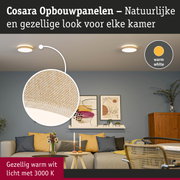 Cosara opbouwpanelen in natuurlijke beige kleur met warm wit licht voor gezellige kamers