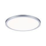 Ronde LED-plafondlamp met zilverkleurige aluminiumrand en witte diffuser voor moderne verlichting