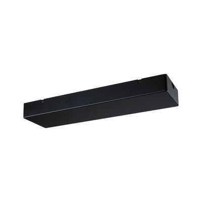Black rectangular metal LED housing for modern lighting solutions and fixtures