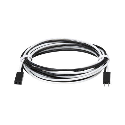 Black and white connection cable with two plugs for LED lighting systems