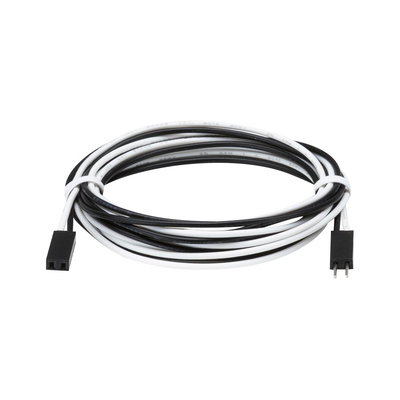Black and white connection cable with two plugs for LED lighting systems