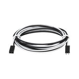 Black and white connection cable with two plugs for LED lighting systems