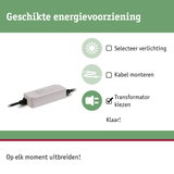 Witte transformator voor LED-verlichting met kabel en energiekeuzeopties voor lichtinstallatie