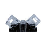 Sort og transparent plastikadapter til LED-lysstrimler til fleksible forbindelser