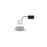 Spot encastré LED blanc avec cadre métallique et câble de connexion noir pour éclairage moderne