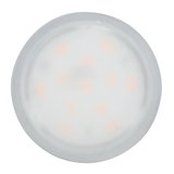 Ronde LED-plafondlamp met melkachtig witte kunststofkap en warmwitte LED’s voor woonruimtes