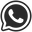 Schwarzes WhatsApp-Symbol auf transparentem Hintergrund für Messaging-Kommunikation.