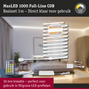 MaxLED 1000 Full-Line COB LED-strip set 3m met afstandsbediening en dimbare Tunable White bediening