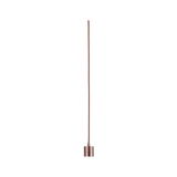 Copper-colored metal pendant light with fabric cable for modern indoor lighting
