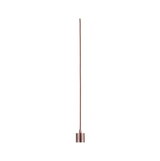 Copper-colored metal pendant light with fabric cable for modern indoor lighting