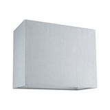 Modern rectangular wall lamp shade in grey fabric for stylish indoor lighting.
