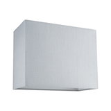 Modern rectangular wall lamp shade in grey fabric for stylish indoor lighting.