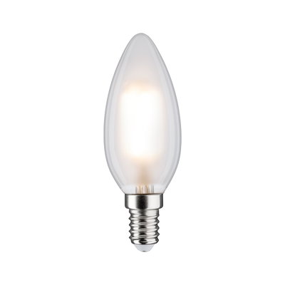 Matte white LED candle bulb with E14 base and energy-saving lighting for home use