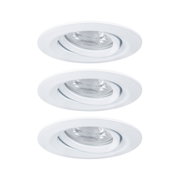 Hvid metal indbygningsspot med justerbar reflektor til fleksibel LED-belysning