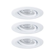 White metal recessed spotlight with adjustable reflector for flexible LED lighting solutions