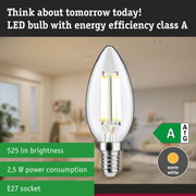 Energy-saving LED candle bulb with warm white light and ultra-efficient lighting technology