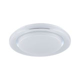 Round white LED ceiling light with starry sky effect made of plastic for living spaces