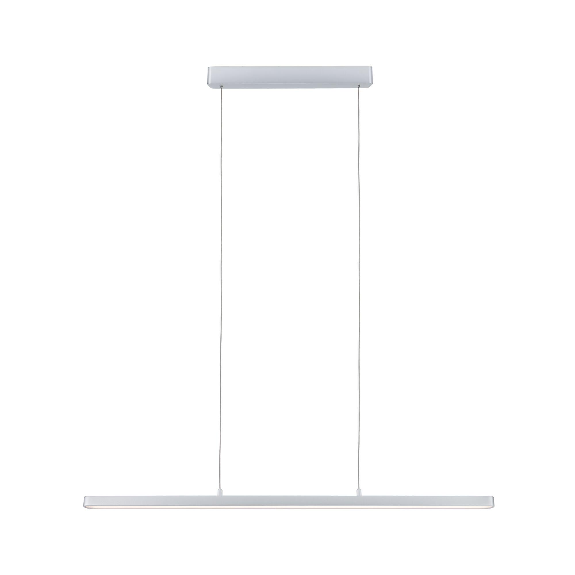 Modern white metal LED pendant light with slim design for stylish home lighting