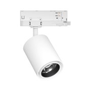 Weißer LED-Spot aus Metall mit schwenkbarem Kopf für moderne Innenbeleuchtung