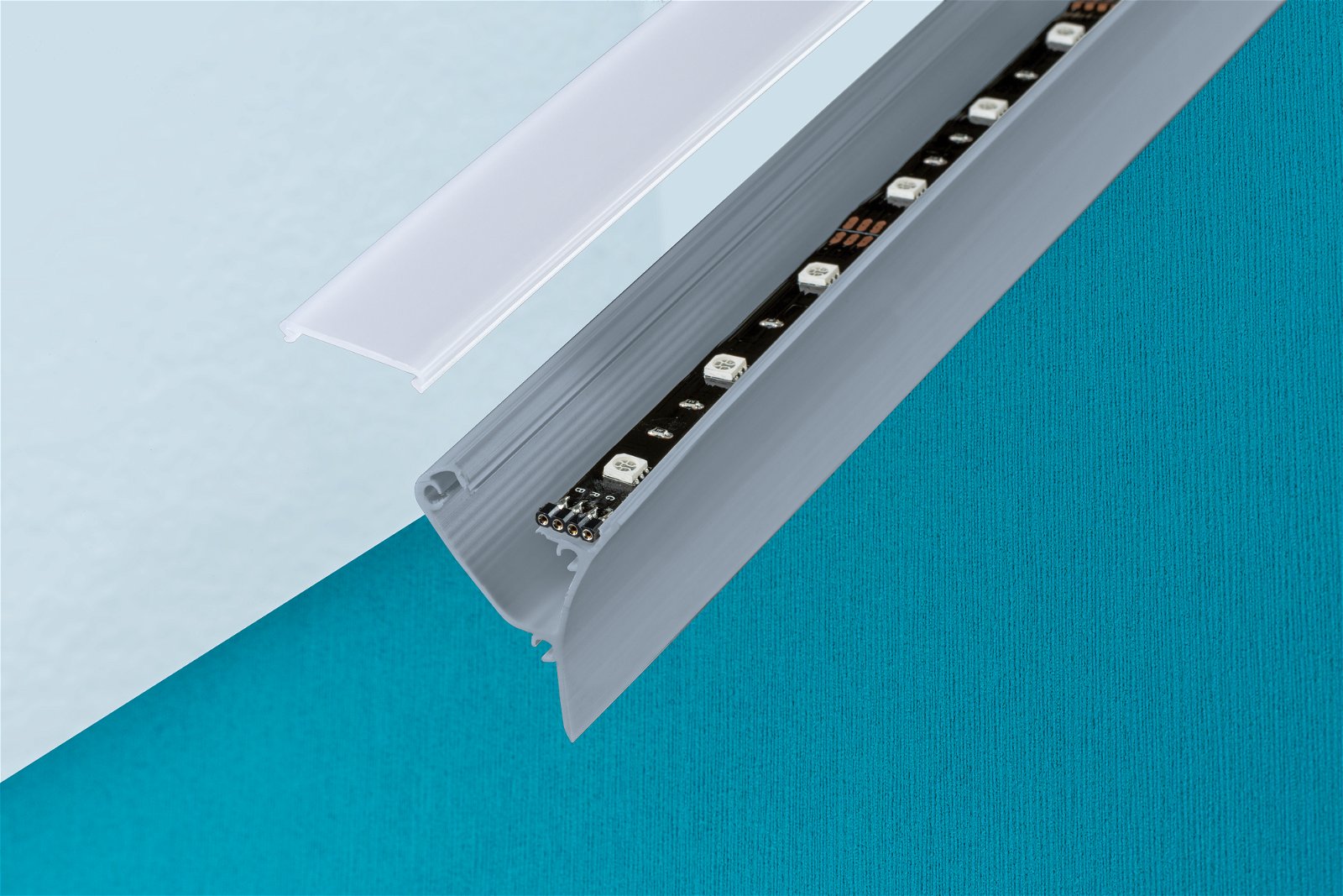 LED Strip profile Corner 2m Grey