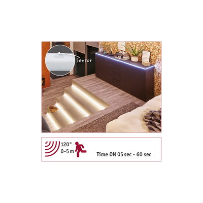 LED-trapverlichting met bewegingssensor en warm wit licht voor veilige binnenverlichting van traptreden