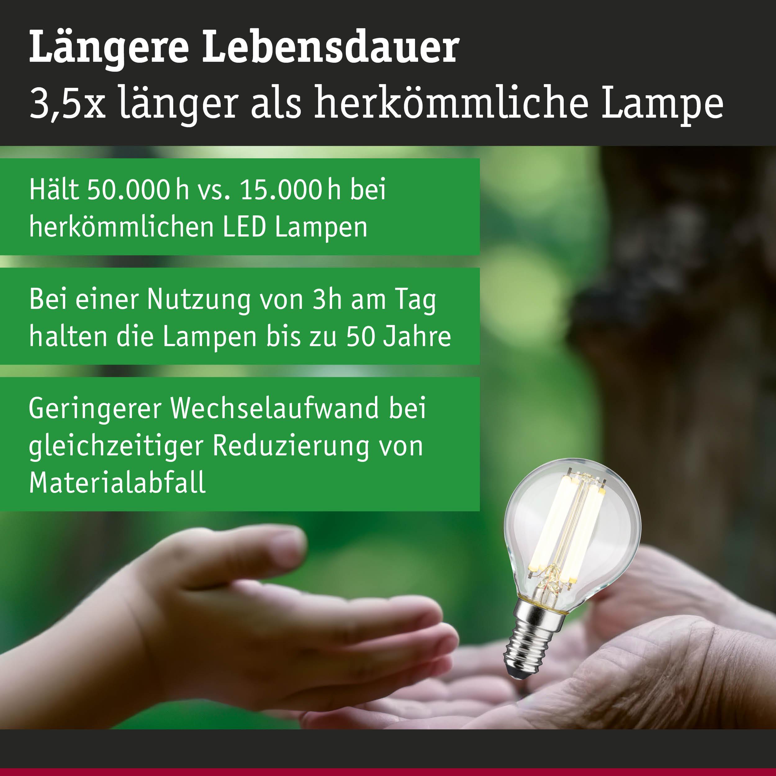 LED-Glühbirne mit längerer Lebensdauer, 3,5x länger als herkömmliche Lampen, nachhaltige Beleuchtung