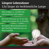 LED-Glühbirne mit längerer Lebensdauer, 3,5x länger als herkömmliche Lampen, nachhaltige Beleuchtung