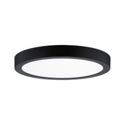 Runde LED-Deckenleuchte mit schwarzem Aluminiumrahmen und weißem Diffusor für modernes Raumlicht
