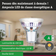 Ampoule LED transparente GU10 avec lumière blanc chaud pour un éclairage ultra efficace
