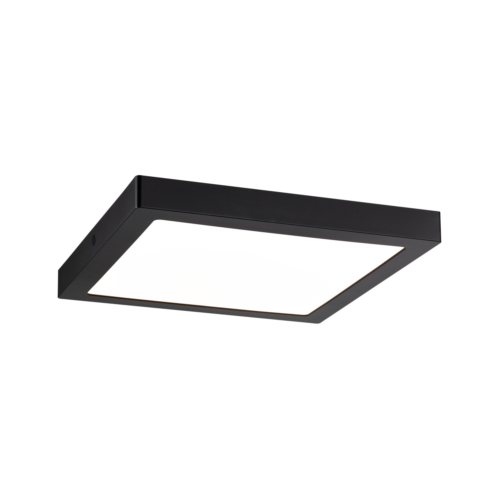 LED-paneel Abia hoekig 300x300mm 22W 2200lm 2700K Zwart Zwarte vierkante metalen LED-plafondlamp met witte diffuser voor moderne verlichting