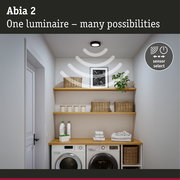 LED Panel Abia 2 White Select Twilight-controlled motion detector (HF) round 170mm 9,5W 1100lm 2700 - 4000K Black