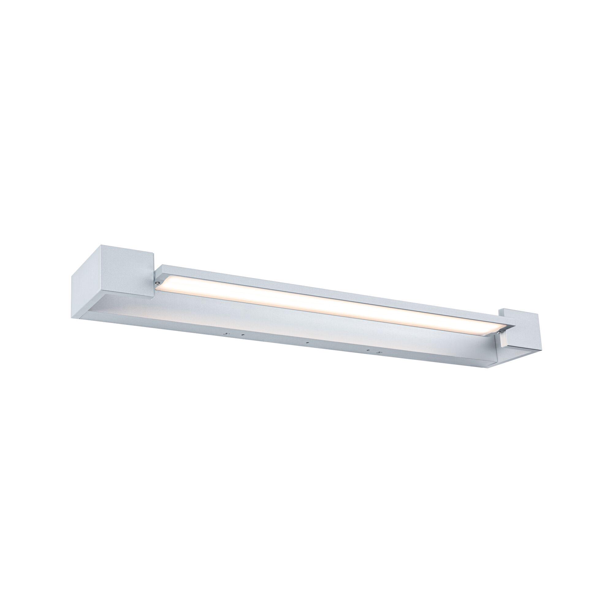 Moderne LED-Wandleuchte aus silbernem Aluminium mit warmweißem Licht für Wohnräume