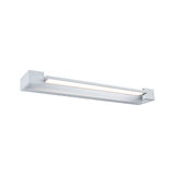 Moderne LED-Wandleuchte aus silbernem Aluminium mit warmweißem Licht für Wohnräume