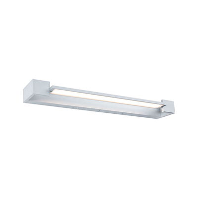 Moderne LED-Wandleuchte aus silbernem Aluminium mit warmweißem Licht für Wohnräume