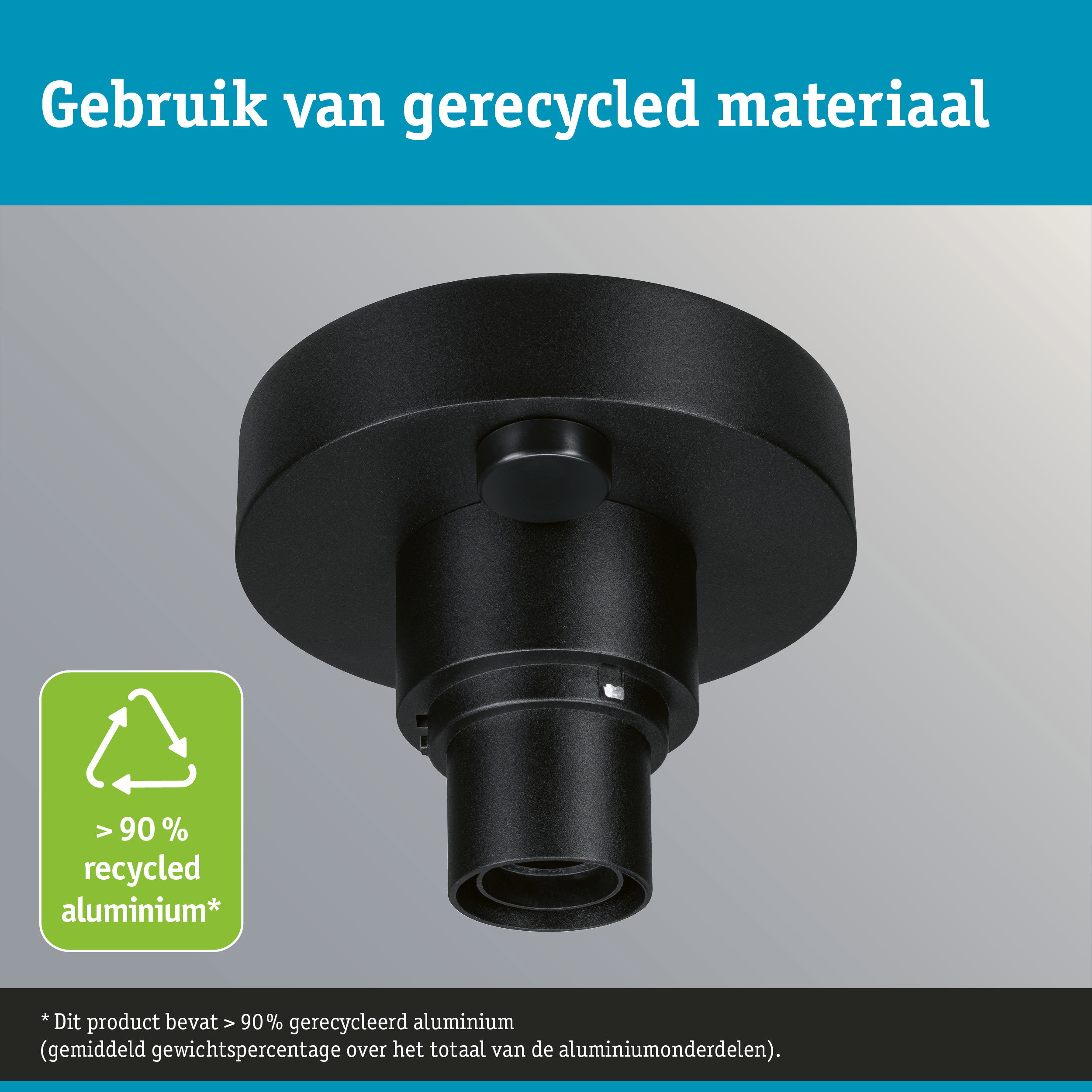 ModuShine Plafondbevestiging IP44 rond Antraciet