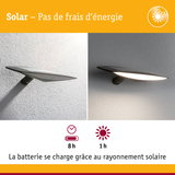 Applique murale noire LED solaire, éclairage extérieur économique pour jardin ou allée