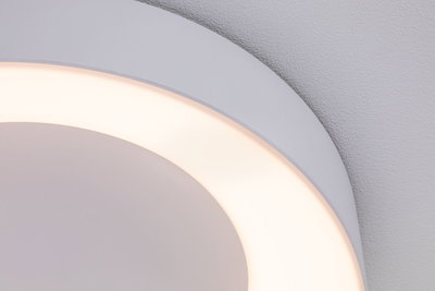 Runde weiße LED-Deckenleuchte mit warmweißem Licht für moderne Wohnräume und energiesparende Beleuchtung