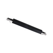 Profil de connexion en aluminium noir pour rails électriques avec connecteurs métalliques pour éclairage LED