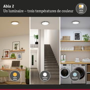 Plafonnier Abia 2 avec trois températures de couleur réglables en blanc chaud, blanc neutre et lumière du jour