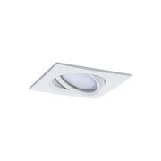 White square recessed spotlight made of plastic with adjustable LED light for modern indoor lighting