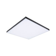 Quadratische LED-Deckenleuchte mit schwarzem Aluminiumrahmen und weißem Diffusor für moderne Beleuchtung