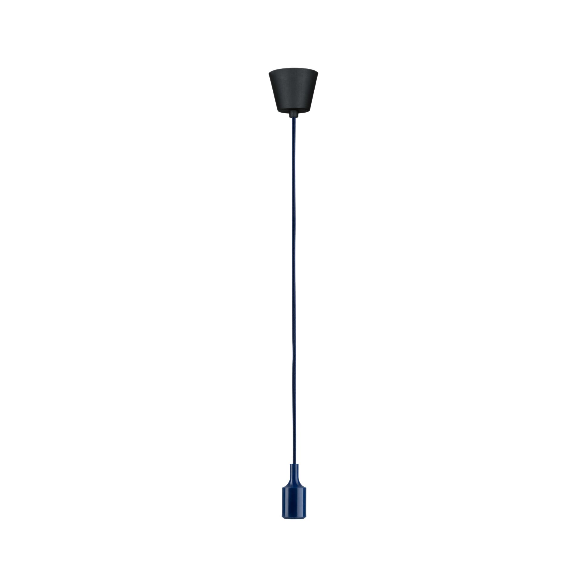 Support de câble de suspension bleu en métal avec fixation au plafond noire pour éclairage LED