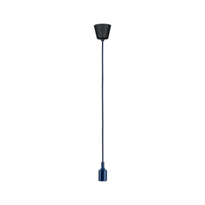 Support de câble de suspension bleu en métal avec fixation au plafond noire pour éclairage LED