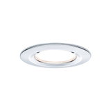 Round recessed LED light with white metal frame for modern indoor lighting solutions