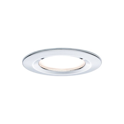 Round recessed LED light with white metal frame for modern indoor lighting solutions