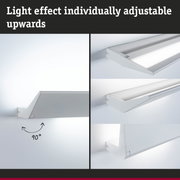 White metal LED wall light with adjustable upward light effect for modern interior lighting